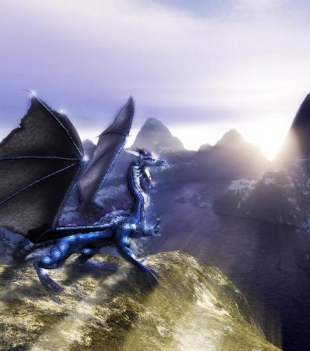 dragon sur une coline